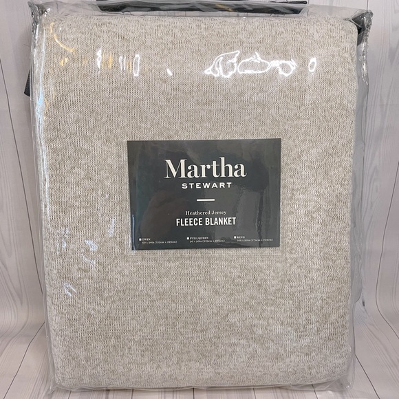 Martha Stewart Other - NIB-Martha Stewart Heathered Jersey Tan/Cream Fleece Blanket Size: Twin